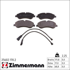 Bremsbelagsatz, Scheibenbremse 25602.170.2 Bremsbelagsatz, Scheibenbremse 25602.170.2