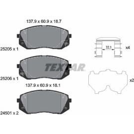 Textar 2520504 Bremsbelagsatz, Scheibenbremse Q+