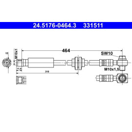 Bremsschlauch 24.5176-0464.3