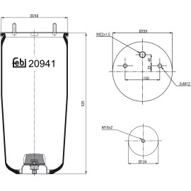 FEBI BILSTEIN 20941 Federbalg, Luftfederung FEBI BILSTEIN 20941 Federbalg, Luftfederung