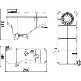 Ausgleichsbehälter, Kühlmittel CRT 5 000S Ausgleichsbehälter, Kühlmittel CRT 5 000S
