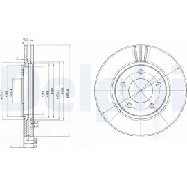 Delphi BG3715 Bremsscheibe Delphi BG3715 Bremsscheibe