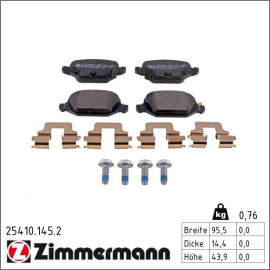 Bremsbelagsatz, Scheibenbremse 25410.145.2 Bremsbelagsatz, Scheibenbremse 25410.145.2