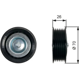 Umlenk-/Führungsrolle, Keilrippenriemen T36469 Umlenk-/Führungsrolle, Keilrippenriemen T36469