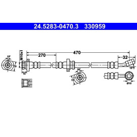 Bremsschlauch 24.5283-0470.3