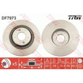 Bremsscheibe DF7973 Bremsscheibe DF7973