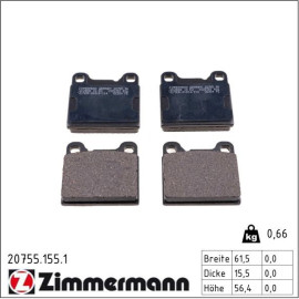 Bremsbelagsatz, Scheibenbremse 20755.155.1 Bremsbelagsatz, Scheibenbremse 20755.155.1