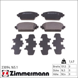 Bremsbelagsatz, Scheibenbremse 23094.165.1 Bremsbelagsatz, Scheibenbremse 23094.165.1