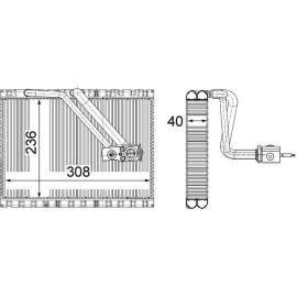Verdampfer, Klimaanlage AE 127 000P Verdampfer, Klimaanlage AE 127 000P
