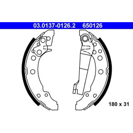 Bremsbackensatz 03.0137-0126.2 Bremsbackensatz 03.0137-0126.2