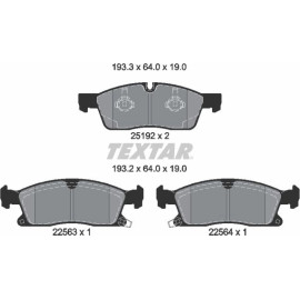 Textar 2519209 Bremsbelagsatz, Scheibenbremse Q+ Textar 2519209 Bremsbelagsatz, Scheibenbremse Q+
