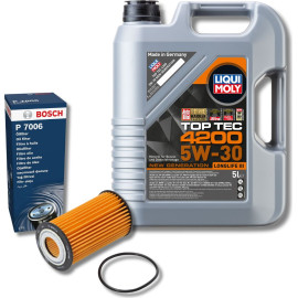 3707 LIQUI MOLY Top Tec 4200 5W-30, 5l + BOSCH F 026 407 006 Ölfilter 3707 LIQUI MOLY Top Tec 4200 5W-30, 5l + BOSCH F 026 407 006 Ölfilter