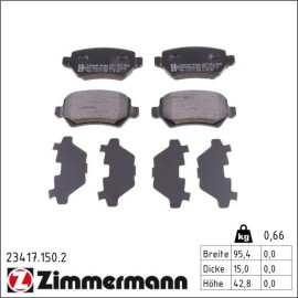 Bremsbelagsatz, Scheibenbremse 23417.150.2 Bremsbelagsatz, Scheibenbremse 23417.150.2