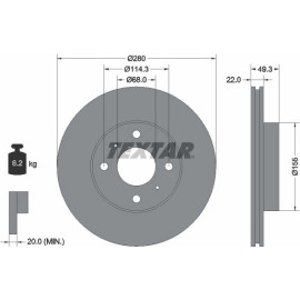 Bremsscheibe 92109300 Bremsscheibe 92109300