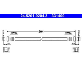 Bremsschlauch 24.5201-0204.3