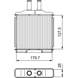 Wärmetauscher, Innenraumheizung 811541