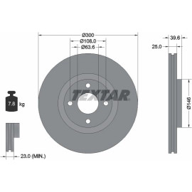 Textar 92315503 Bremsscheibe PRO Textar 92315503 Bremsscheibe PRO