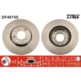 Bremsscheibe DF4974S Bremsscheibe DF4974S