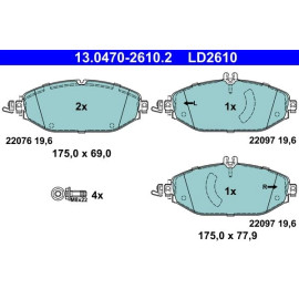 Bremsbelagsatz, Scheibenbremse 13.0470-2610.2 Bremsbelagsatz, Scheibenbremse 13.0470-2610.2