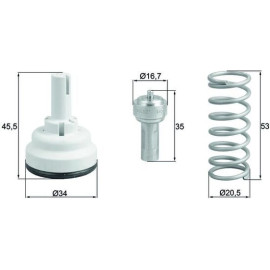 Thermostat, Kühlmittel TX 182 87D