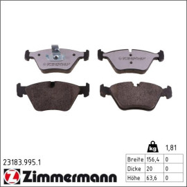 Bremsbelagsatz, Scheibenbremse 23183.995.1