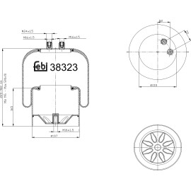 FEBI BILSTEIN 38323 Federbalg, Luftfederung FEBI BILSTEIN 38323 Federbalg, Luftfederung