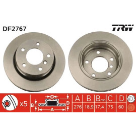 Bremsscheibe DF2767 Bremsscheibe DF2767
