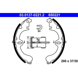 Bremsbackensatz 03.0137-0221.2