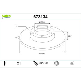 Bremsscheibe 673134 Bremsscheibe 673134