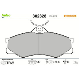 Valeo 302328 Bremsbelagsatz, Scheibenbremse ESSENTIAL