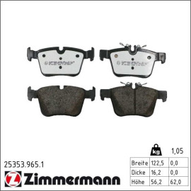 Bremsbelagsatz, Scheibenbremse 25353.965.1 Bremsbelagsatz, Scheibenbremse 25353.965.1