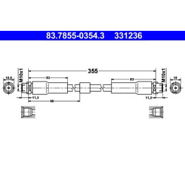 Bremsschlauch 83.7855-0354.3