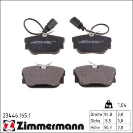 Bremsbelagsatz, Scheibenbremse 23446.165.1 Bremsbelagsatz, Scheibenbremse 23446.165.1