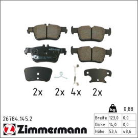 Bremsbelagsatz, Scheibenbremse 26784.145.2 Bremsbelagsatz, Scheibenbremse 26784.145.2