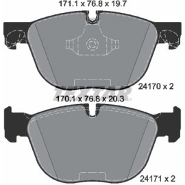 Bremsbelagsatz, Scheibenbremse 2417001