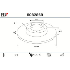 Bremsscheibe 9082869 Bremsscheibe 9082869