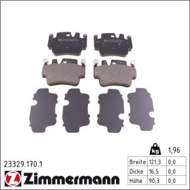 Bremsbelagsatz, Scheibenbremse 23329.170.1 Bremsbelagsatz, Scheibenbremse 23329.170.1