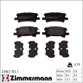 Bremsbelagsatz, Scheibenbremse 23967.155.1 Bremsbelagsatz, Scheibenbremse 23967.155.1
