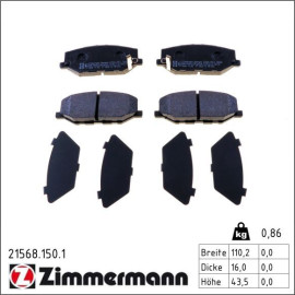 Bremsbelagsatz, Scheibenbremse 21568.150.1 Bremsbelagsatz, Scheibenbremse 21568.150.1