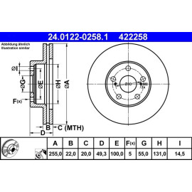 Bremsscheibe 24.0122-0258.1