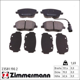 Bremsbelagsatz, Scheibenbremse 23581.190.2 Bremsbelagsatz, Scheibenbremse 23581.190.2