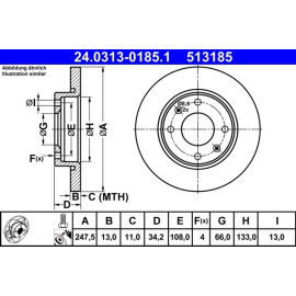 Bremsscheibe 24.0313-0185.1
