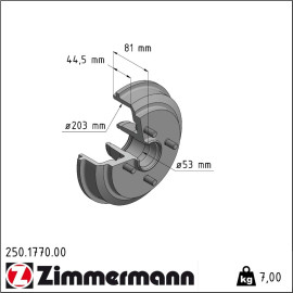 Bremstrommel 250.1770.00 Bremstrommel 250.1770.00
