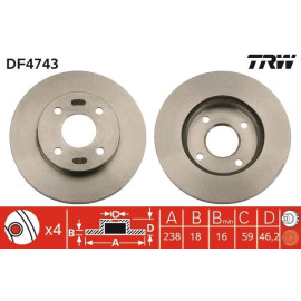 Bremsscheibe DF4743 Bremsscheibe DF4743