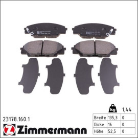 Bremsbelagsatz, Scheibenbremse 23178.160.1 Bremsbelagsatz, Scheibenbremse 23178.160.1
