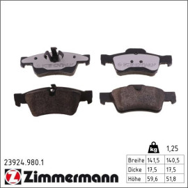 Bremsbelagsatz, Scheibenbremse 23924.980.1 Bremsbelagsatz, Scheibenbremse 23924.980.1