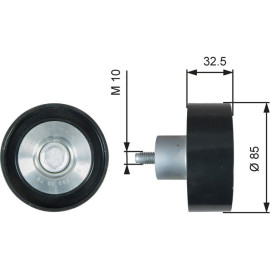 Umlenk-/Führungsrolle, Keilrippenriemen T36625