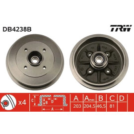 Bremstrommel DB4238B Bremstrommel DB4238B
