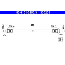 Bremsschlauch 83.6101-0250.3
