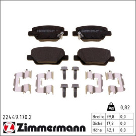 Bremsbelagsatz, Scheibenbremse 22449.170.2 Bremsbelagsatz, Scheibenbremse 22449.170.2